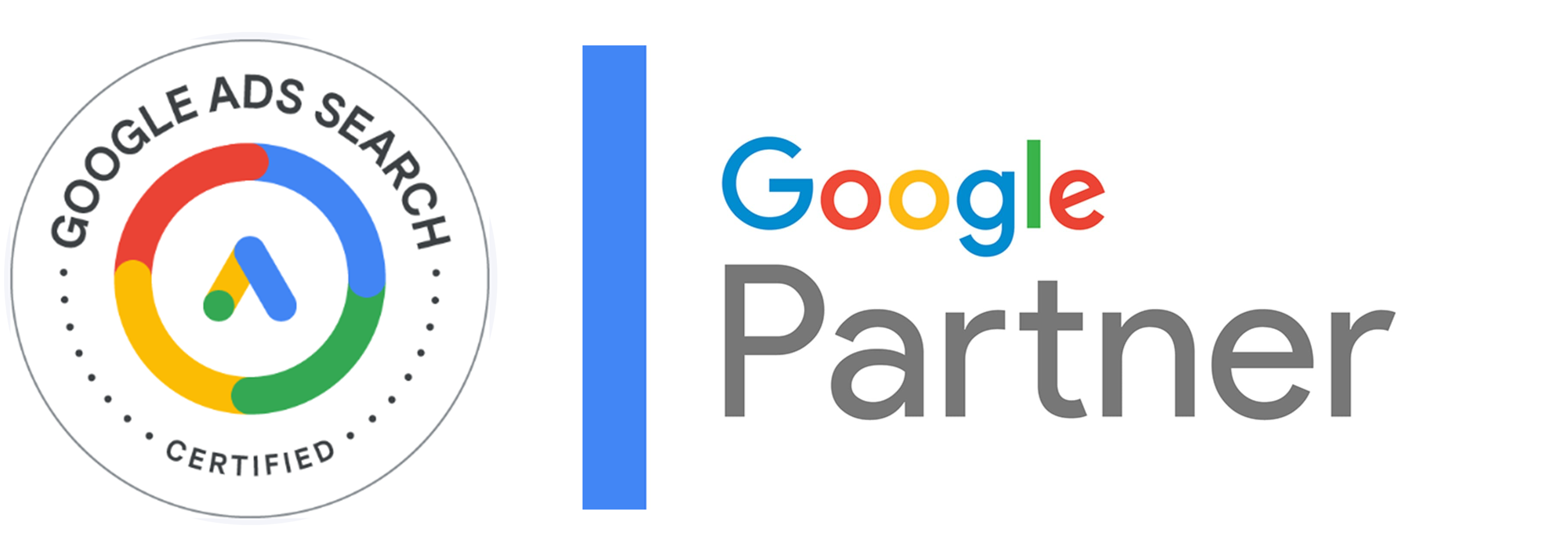 Google Ads Search Certified and Google Partner badges
